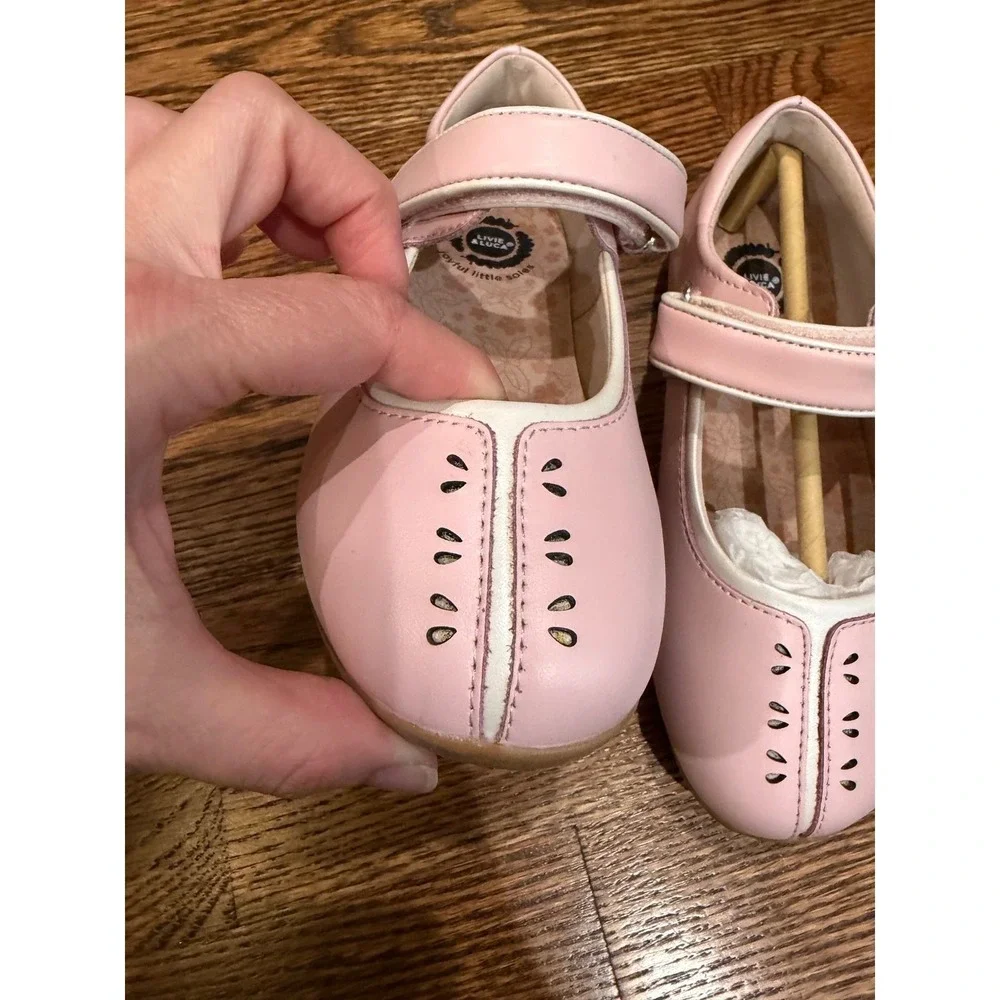 Livie & Luca Sage Lotus Pink Leather Mary Jane Shoes Kids Size 13 SAG139